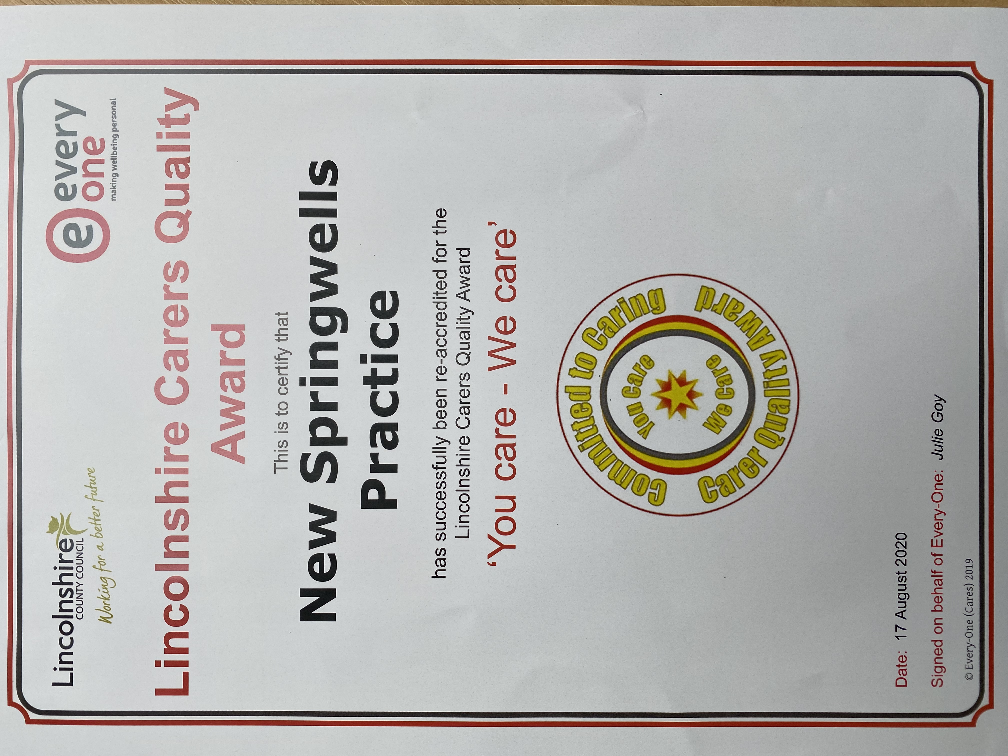 Carers Award